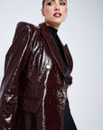 Rebel Rose Leather Blazer