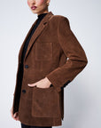 Espresso Suede Blazer