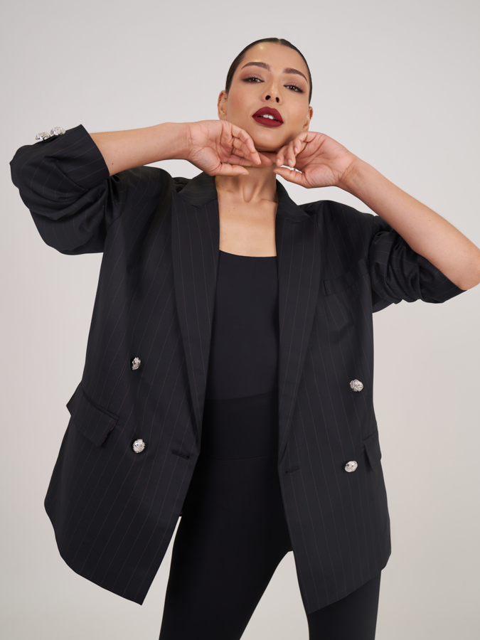 Oversized Womens Black Boyfriend Blazer Soma Blazer Oversized