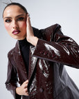 Rebel Rose Leather Blazer
