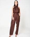 Chocolate Brown Linen Set