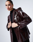 Rebel Rose Leather Blazer