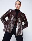 Rebel Rose Leather Blazer