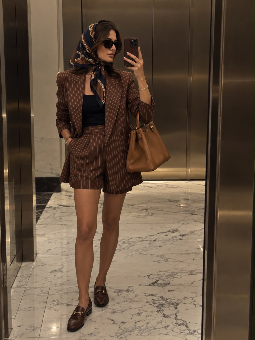 Maxine Pinstripe Linen Blazer &amp; Shorts